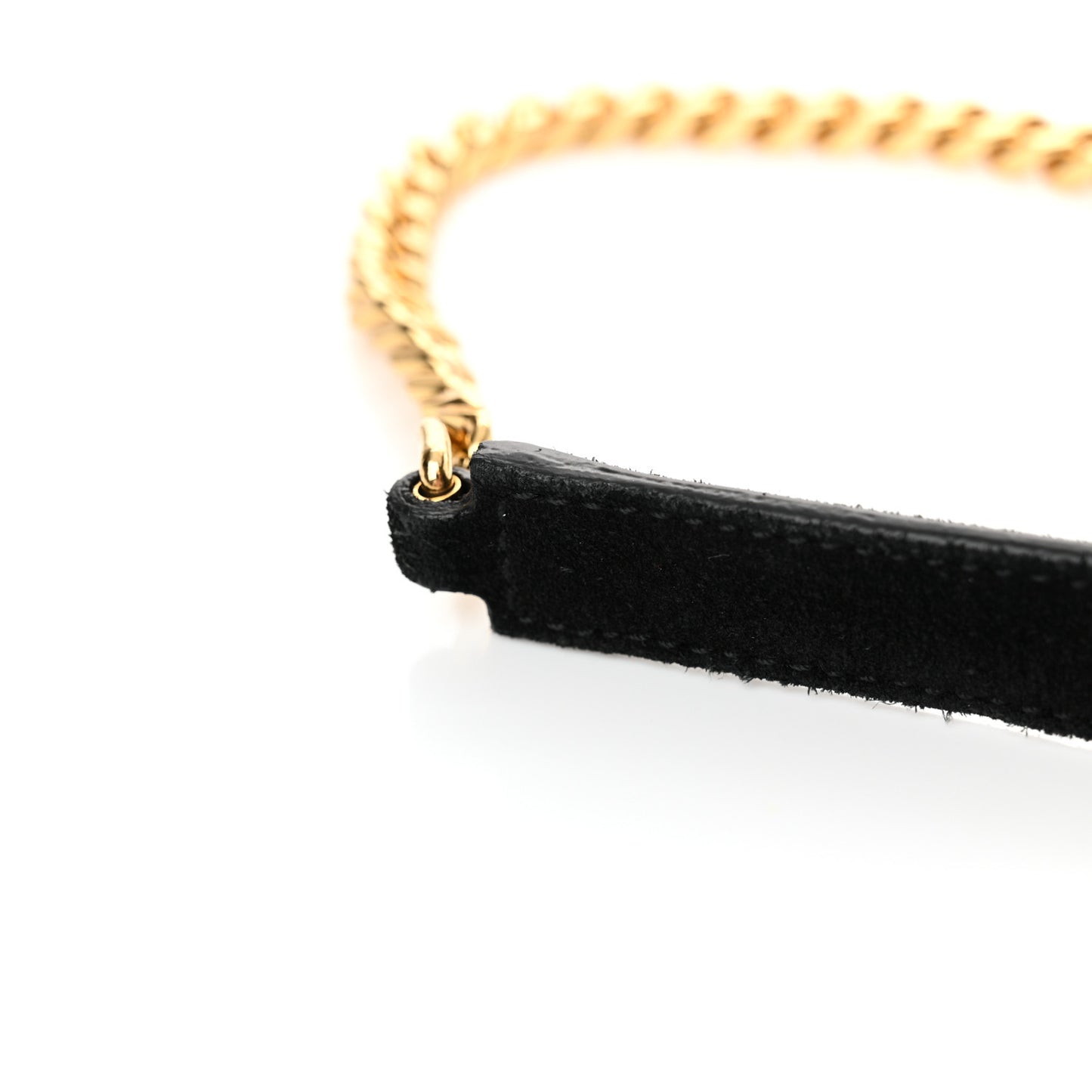 Suede Fringe Small Monogram Satchel Black
