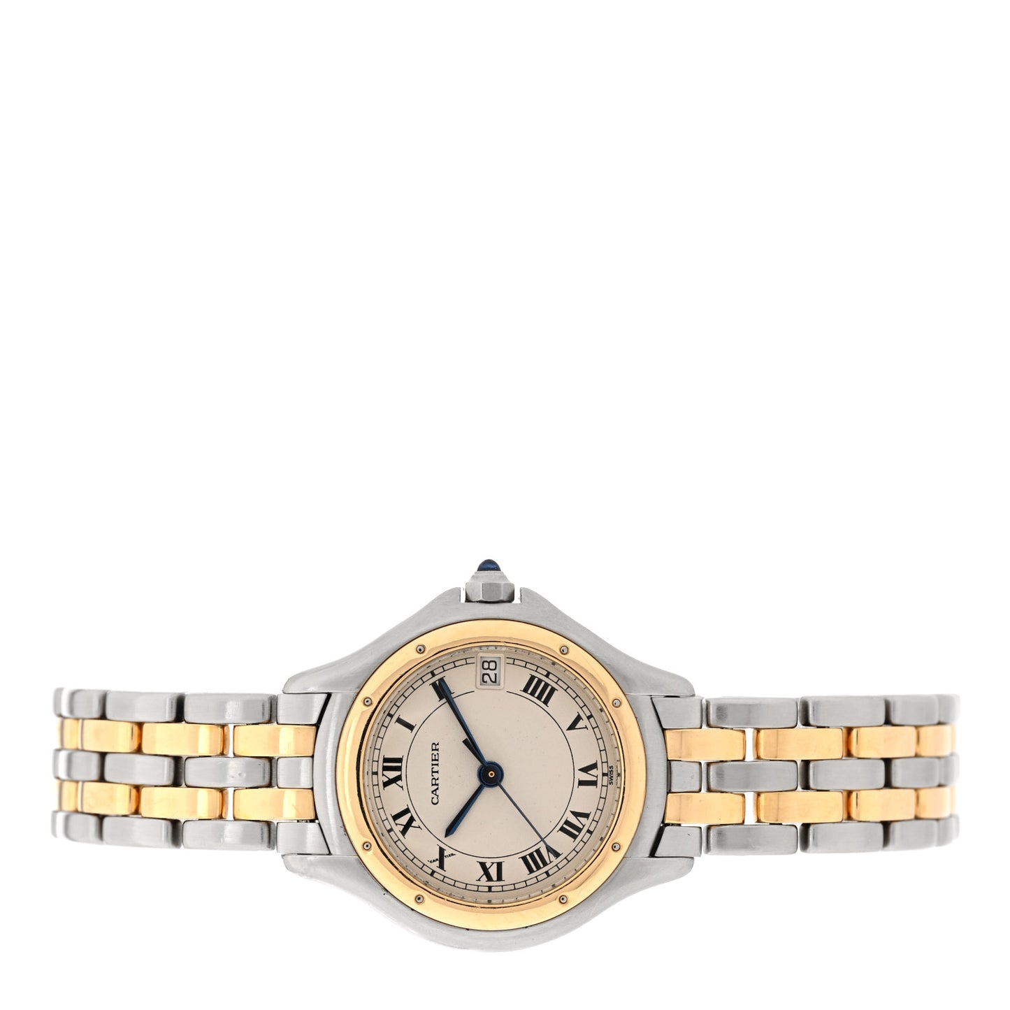Stainless Steel 18K Yellow Gold 26mm Cougar Quartz Watch