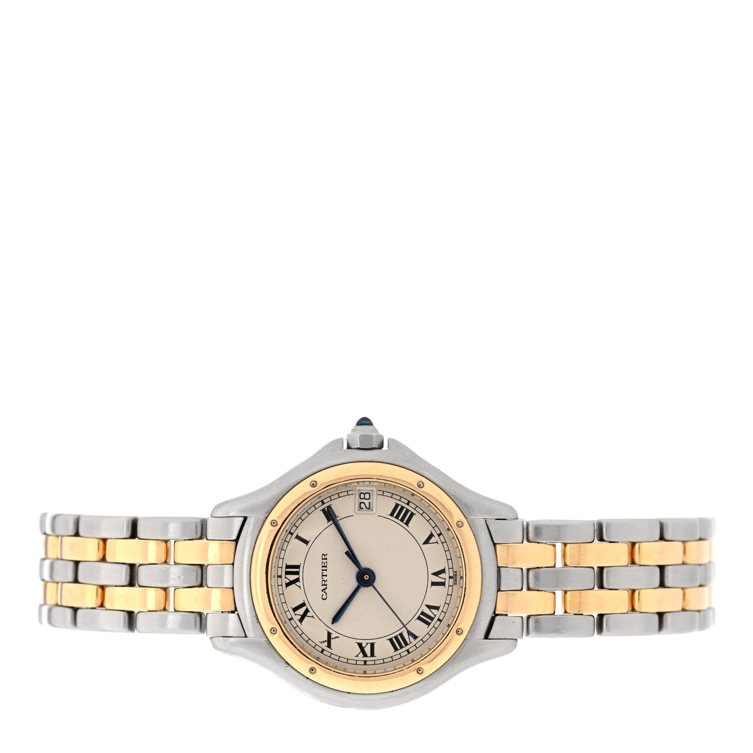 Cartier Stainless Steel 18K Yellow Gold 26mm Cougar Quartz Watch 2 of 4