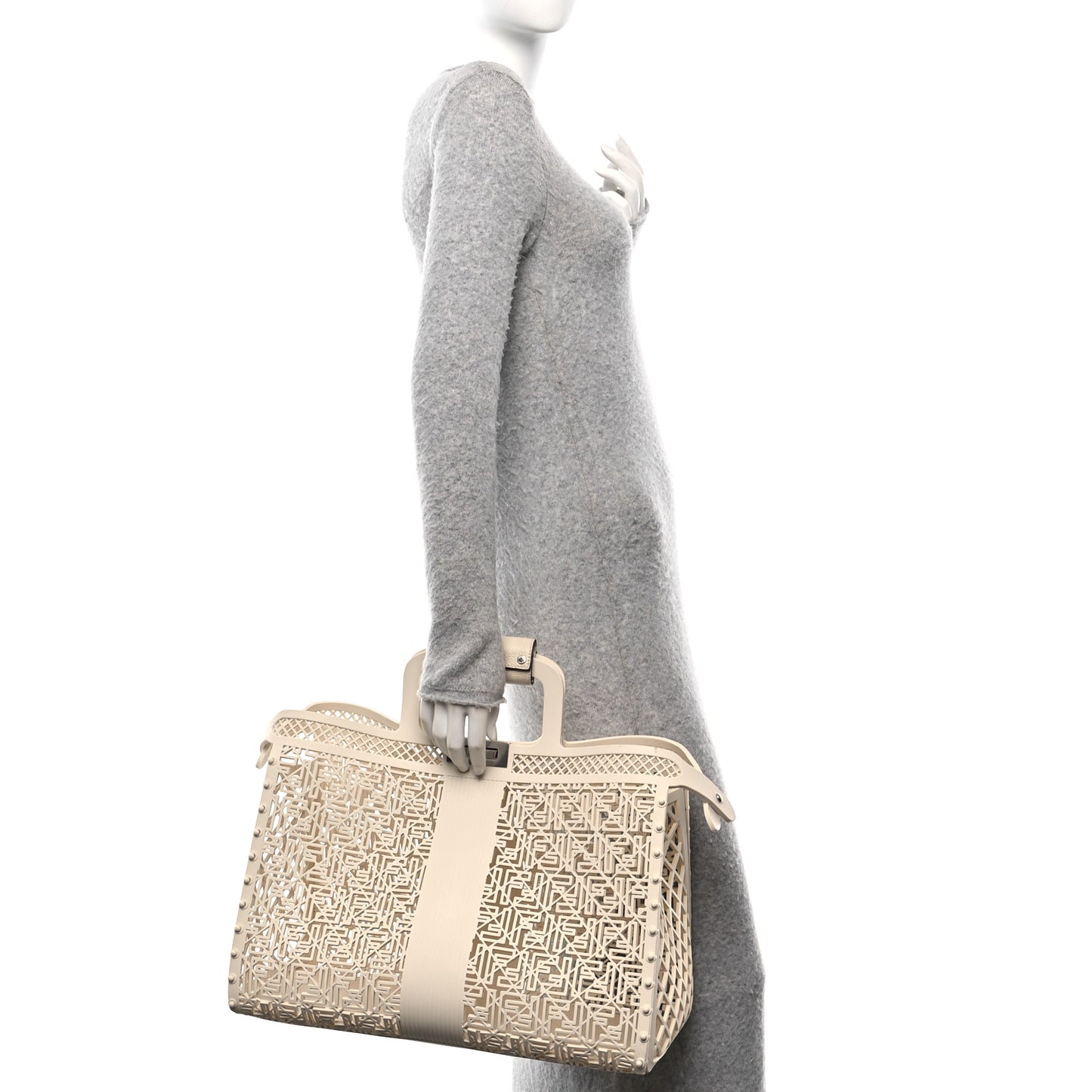 Recycled Plastic Basket Forty8 Satchel White