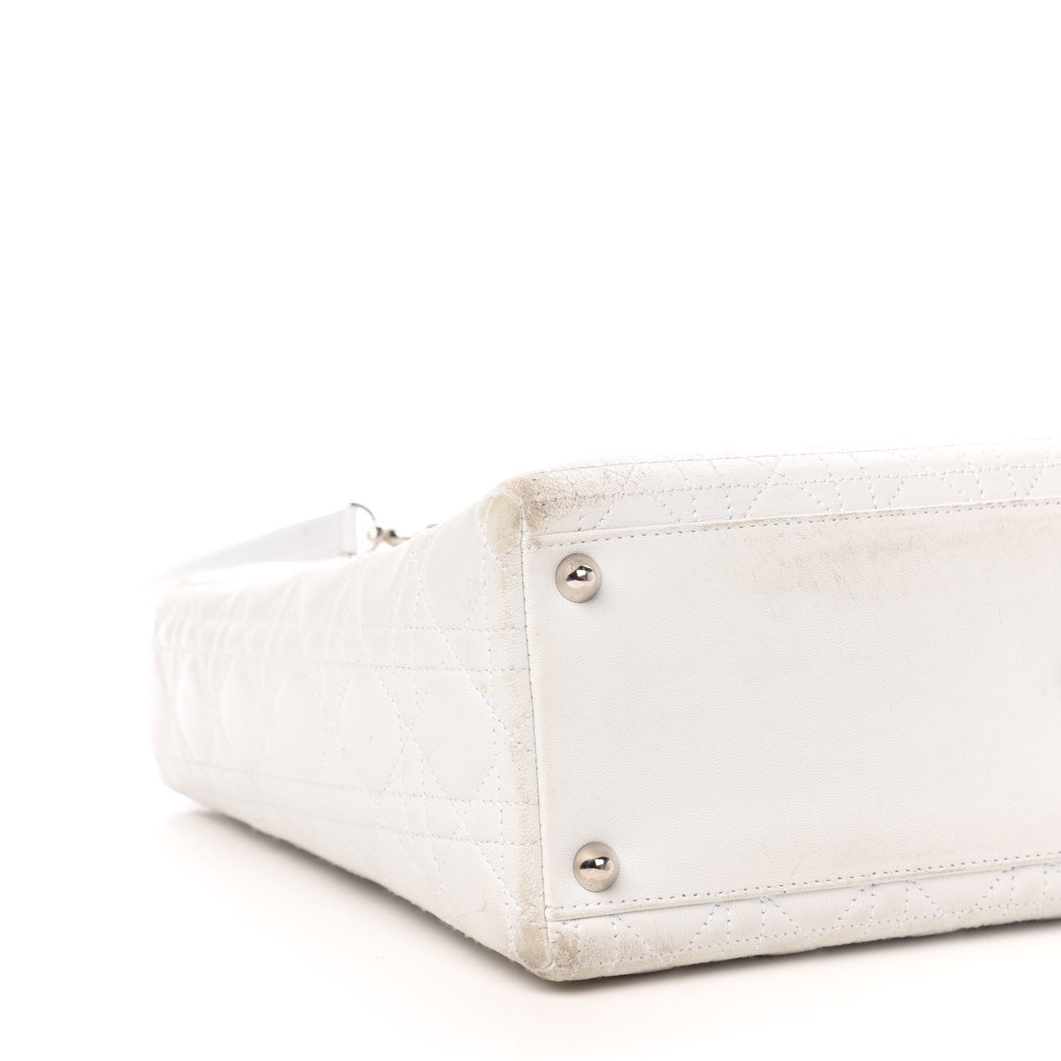 Christian Dior Lambskin Cannage Large Lady Dior White 6 of 13