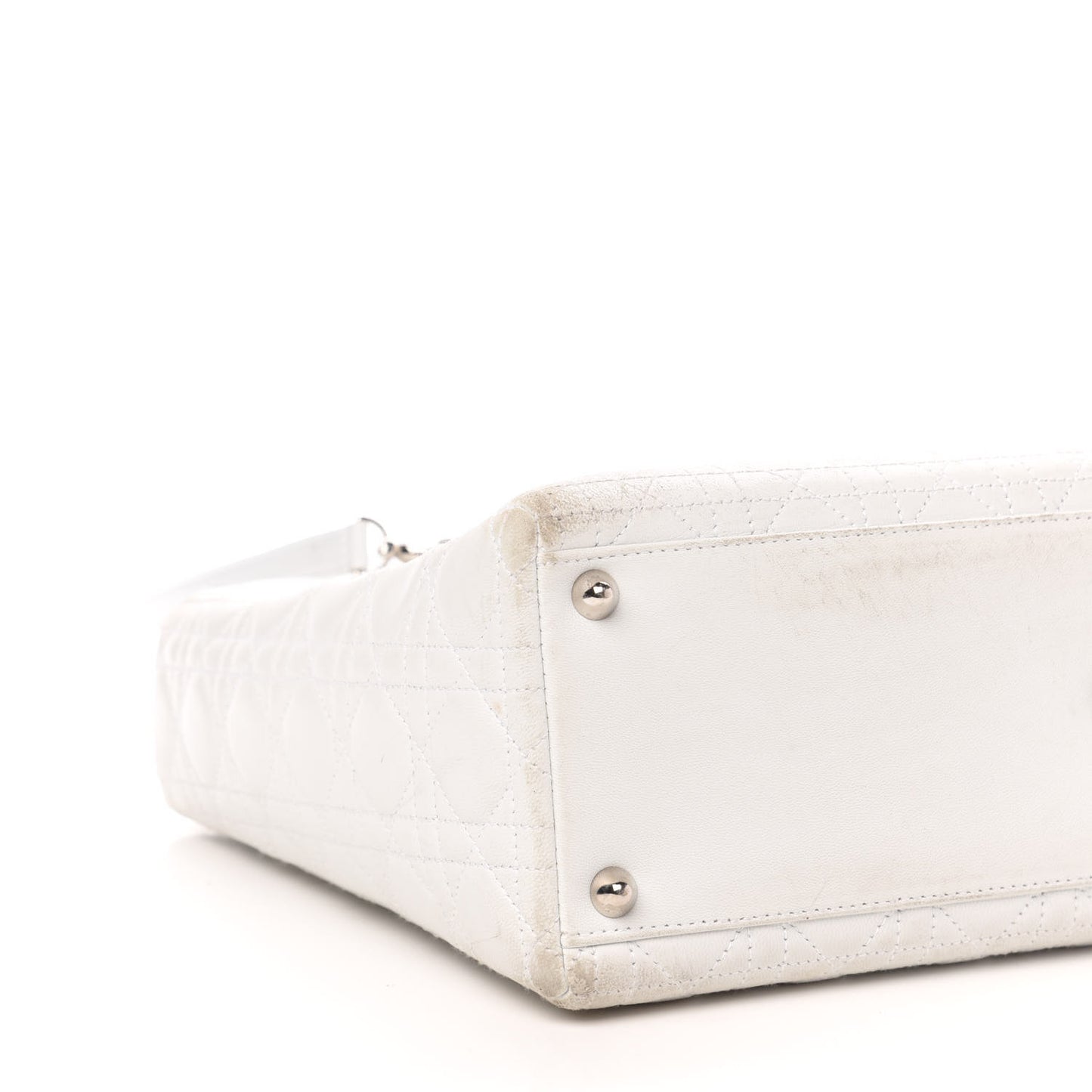 Lambskin Cannage Large Lady Dior White