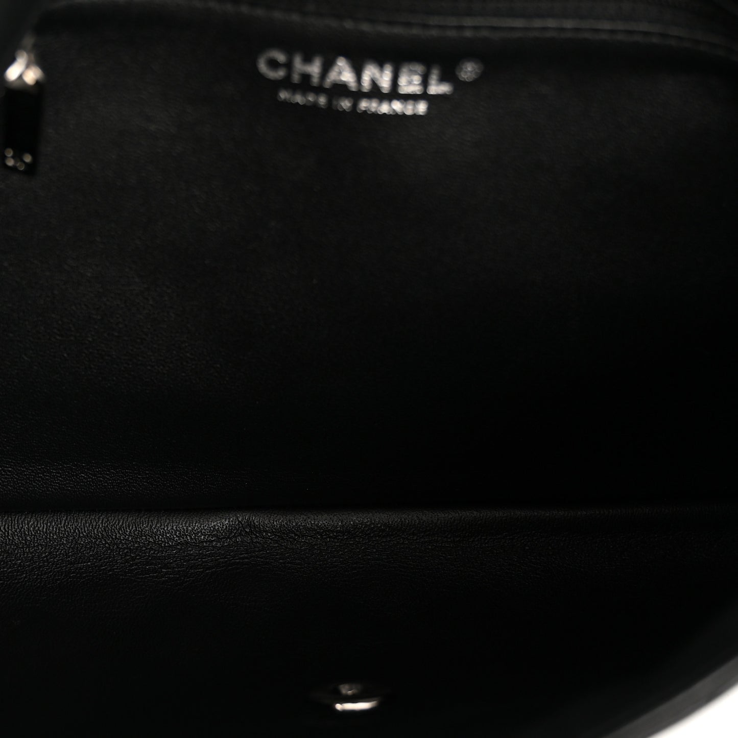 Lambskin Quilted Flap Clutch Black