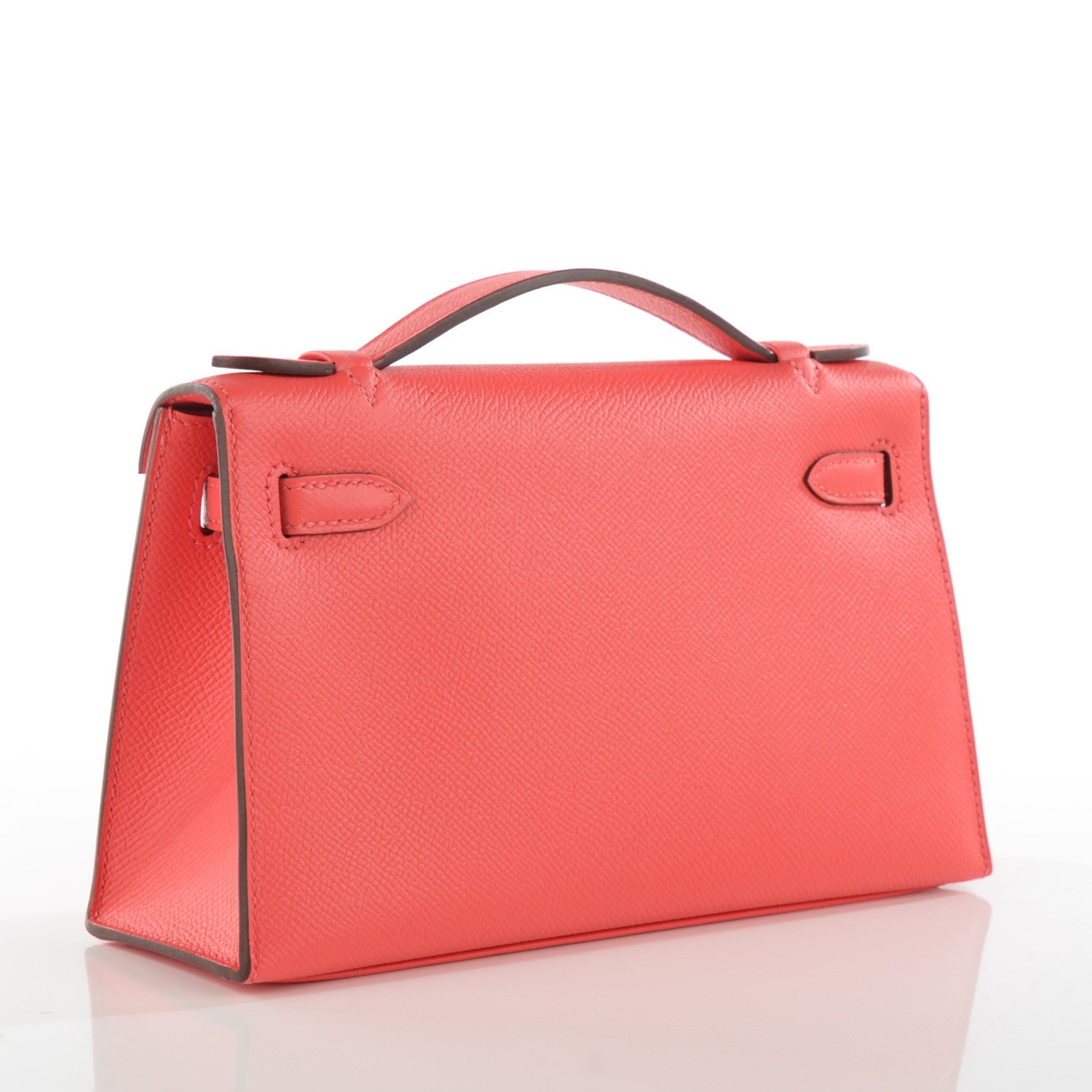 Hermes Epsom Kelly Pochette Clutch Rouge Pivoine 3 of 15