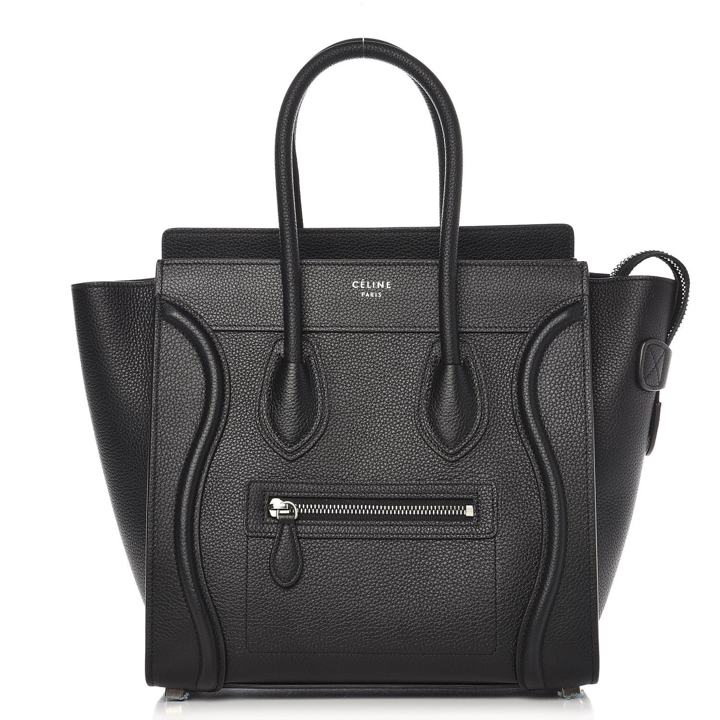 Drummed Calfskin Micro Luggage Black