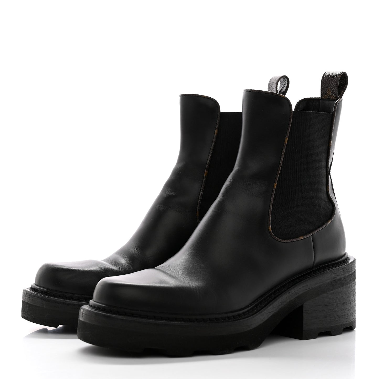 Calfskin Monogram Beaubourg Ankle Boots 37 Black