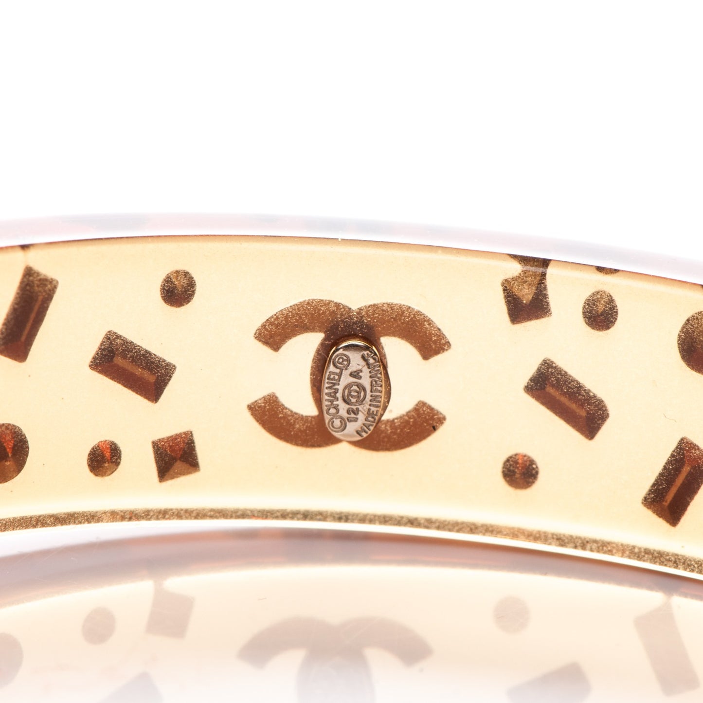 Resin Crystal CC Bangle Marron