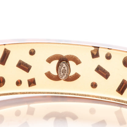 Chanel Resin Crystal CC Bangle Marron 3 of 3