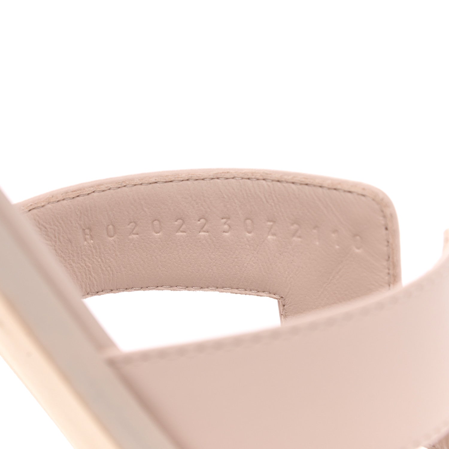 Hermes Box Calfskin Oran Sandals 37 Rose Pale 8 of 9