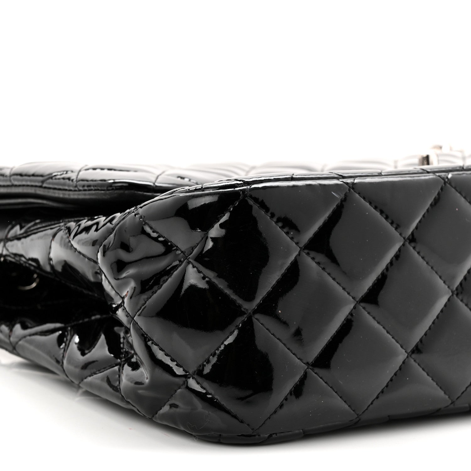 Chanel Patent Quilted Jumbo Double Flap Black 9 of 11