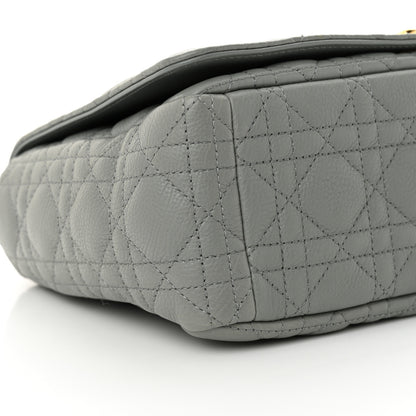 Christian Dior Grained Calfskin Cannage Large Caro Bag Grey Stone 9 of 11