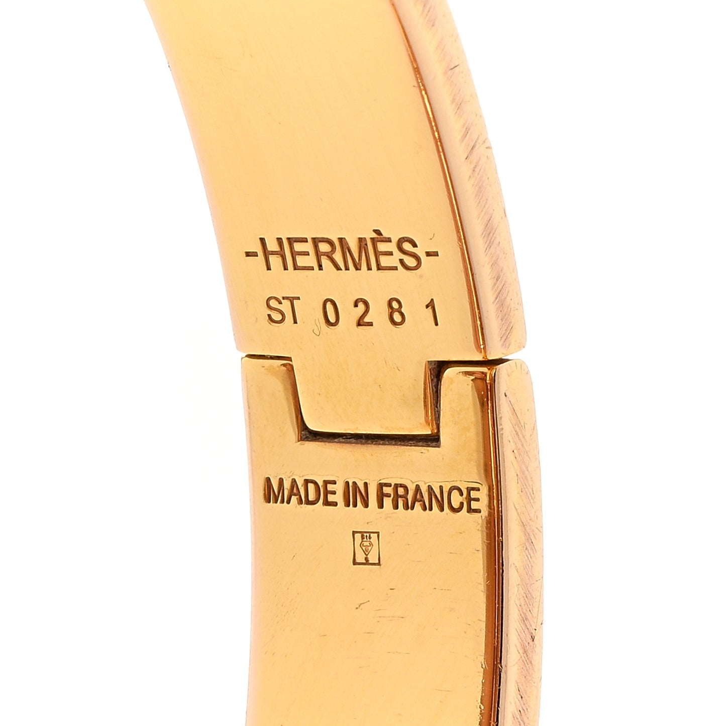 Enamel Narrow Clic Clac H Bracelet PM White