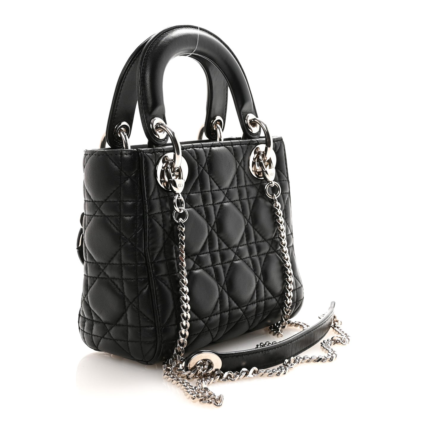 Lambskin Cannage Mini Lady Dior Black