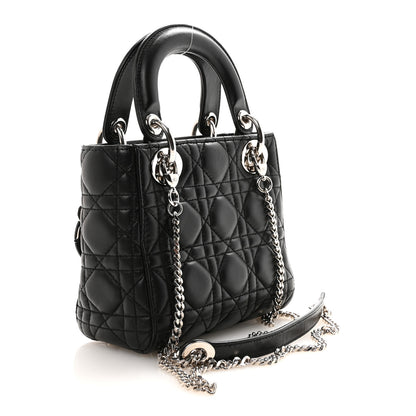 Christian Dior Lambskin Cannage Mini Lady Dior Black 3 of 9
