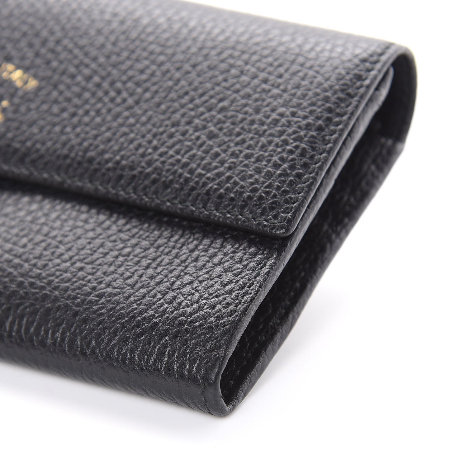 Dollar Calfskin Swing Continental Wallet Black