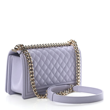Chanel Caviar Quilted Medium Boy Flap Light Purple 3 of 9