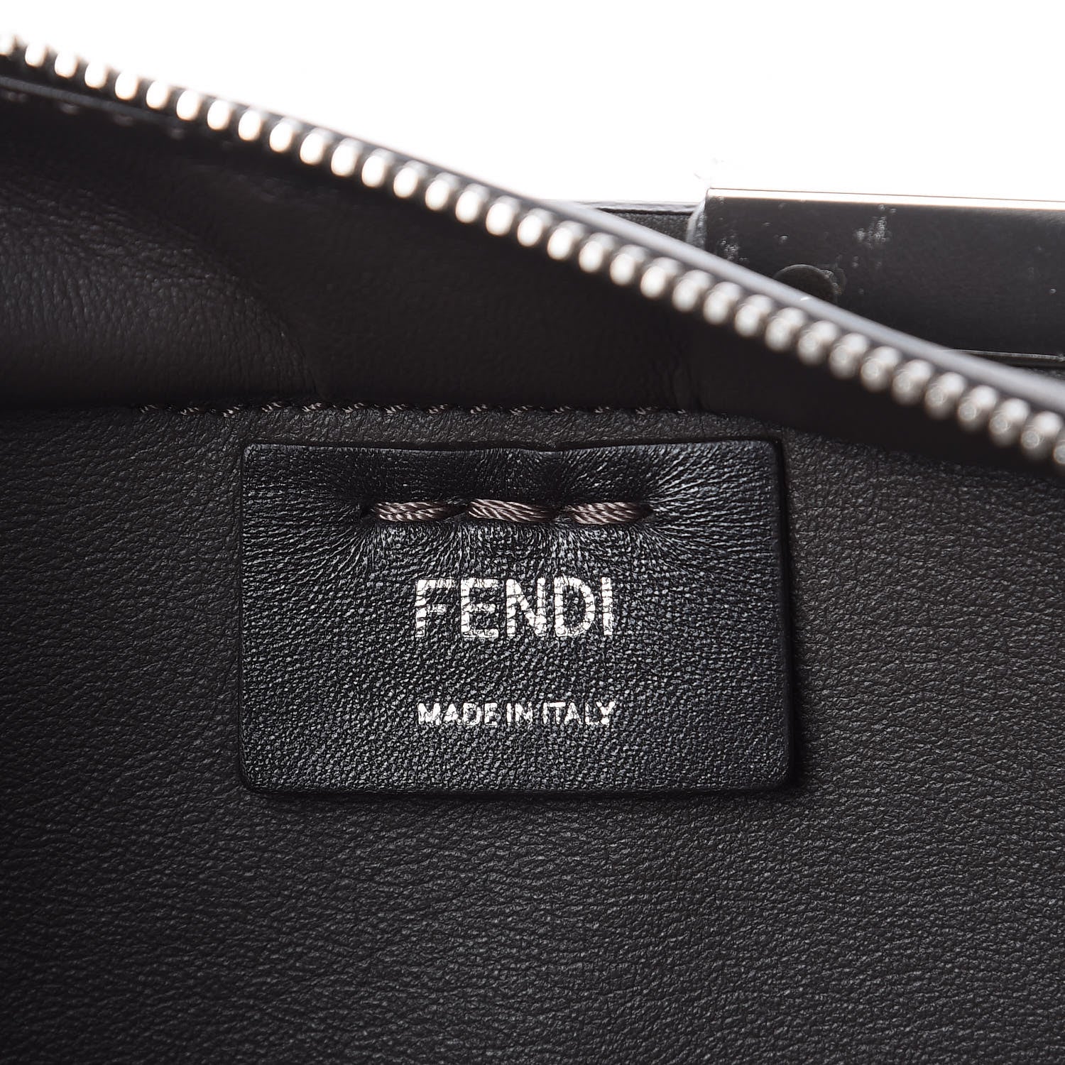 Fendi Calfskin Mink Fur Trim Petite 3Jours Tote Carbone Multicolor 8 of 9