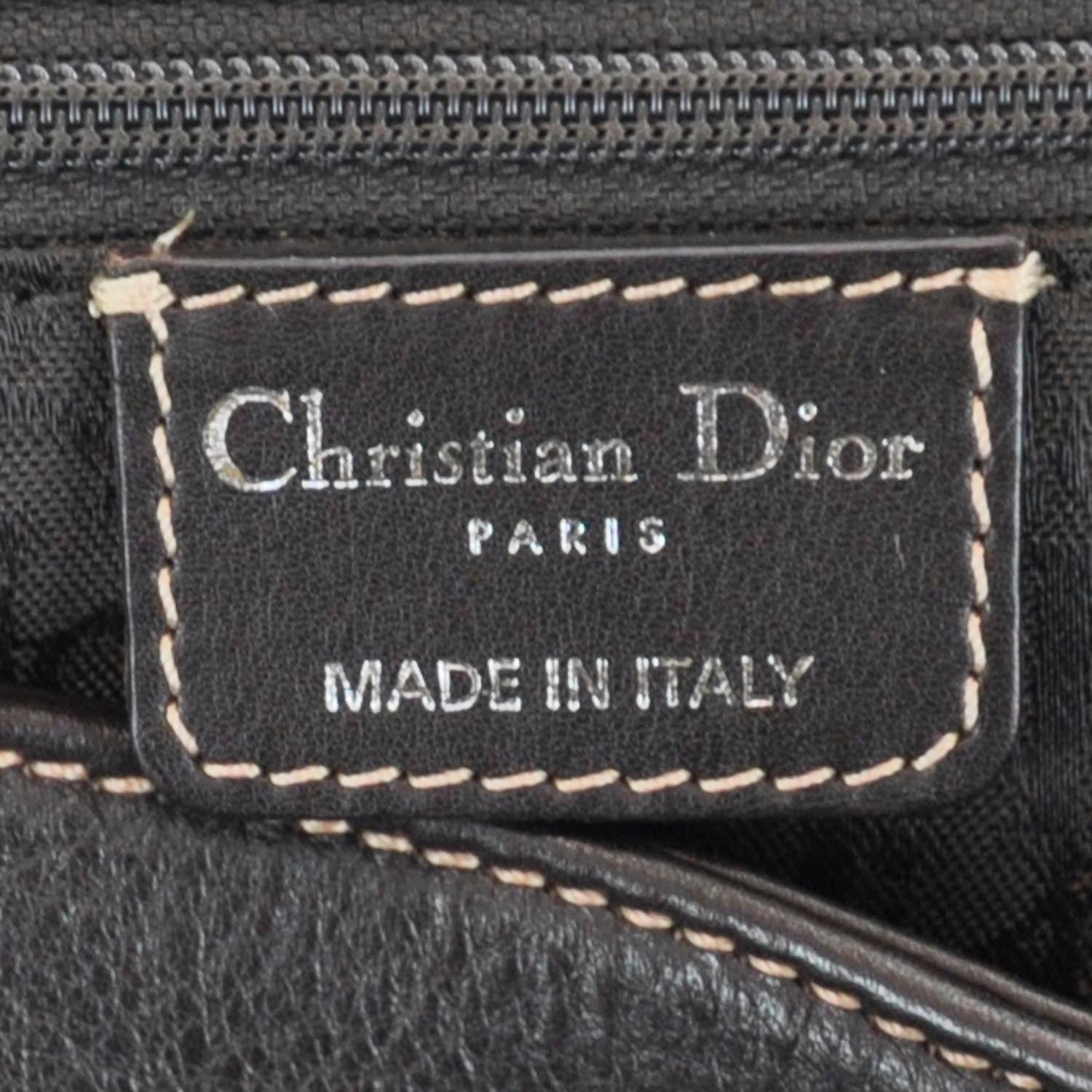 Christian Dior Leather Saint Germain Flap Bag Brown 8 of 10