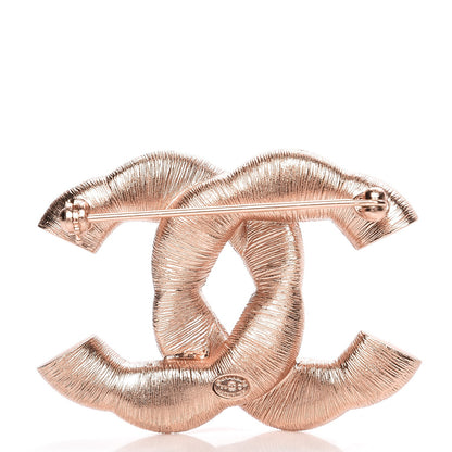 Chanel Crystal Twisted CC Brooch Rose Gold 3 of 6