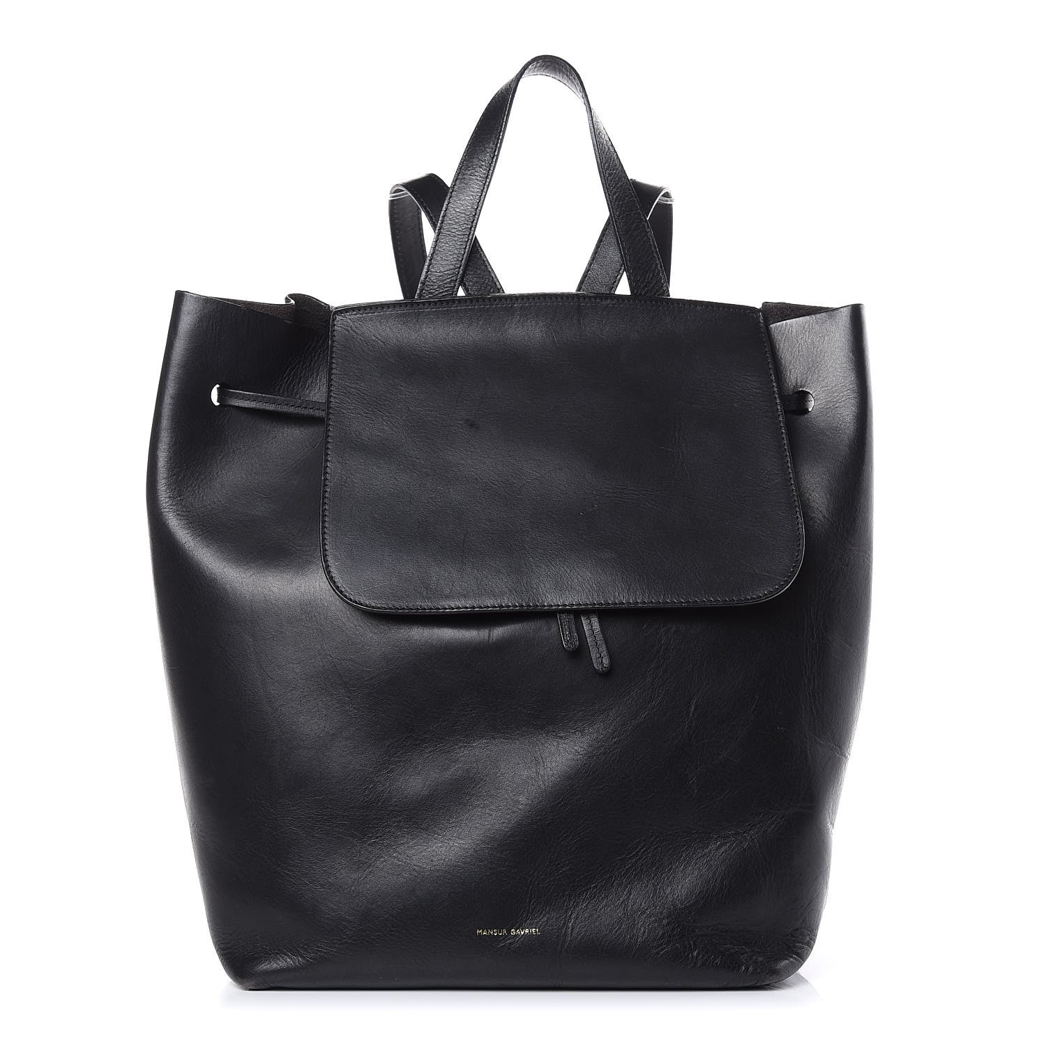 Mansur Gavriel Vegetable Tanned Calfskin Backpack Black 1 of 23