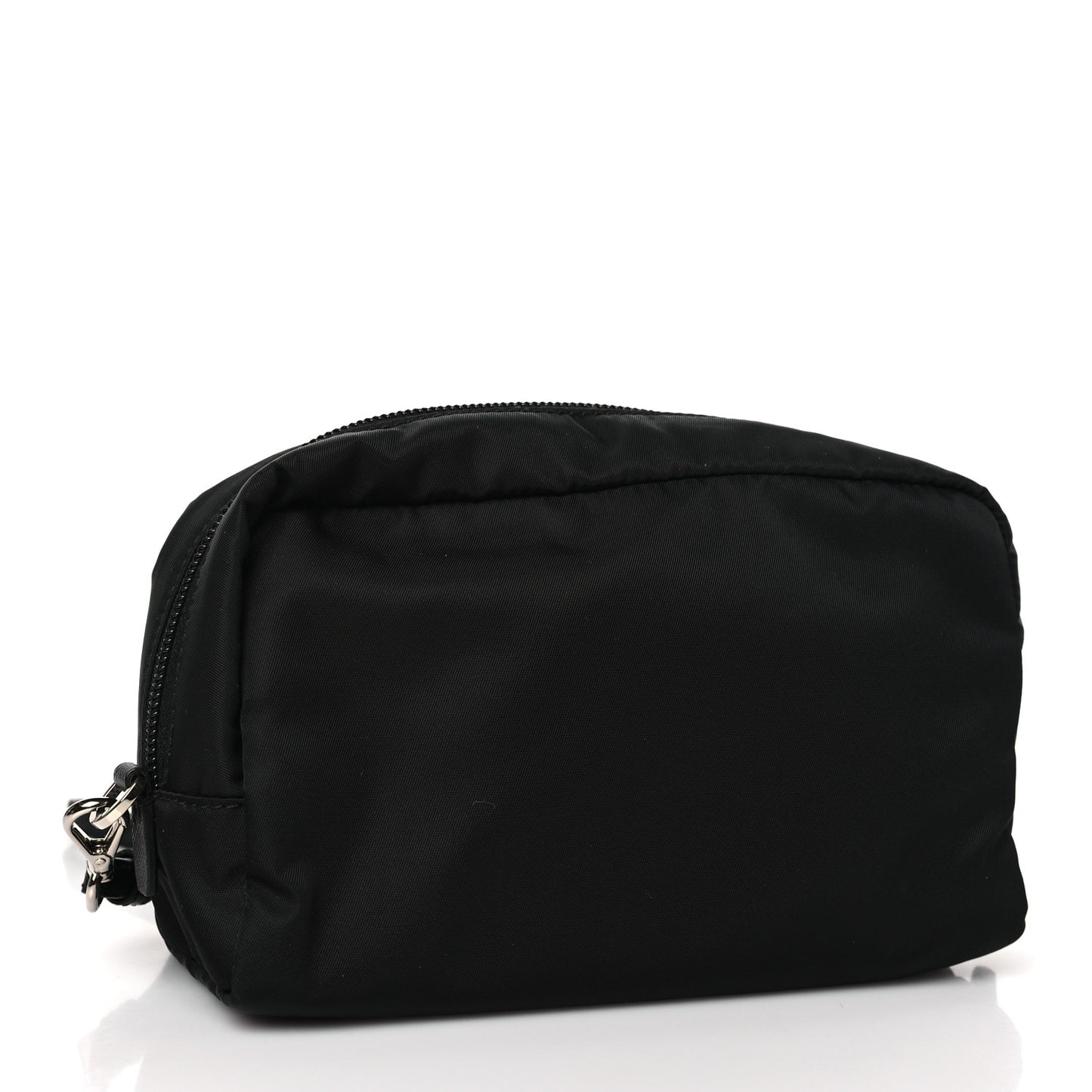 Re-Nylon Saffiano Pouch Wristlet Black