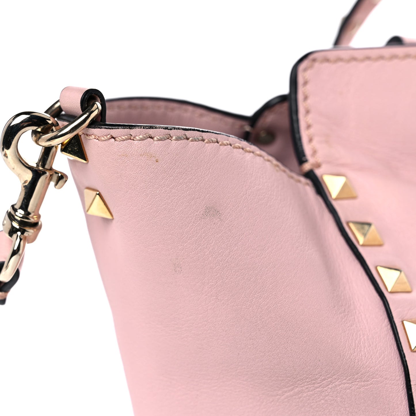 Vitello Small Rockstud Tote Pink