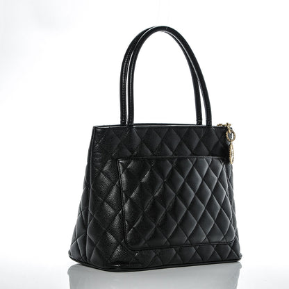 Chanel Caviar Quilted Medallion Tote Black 3 of 7