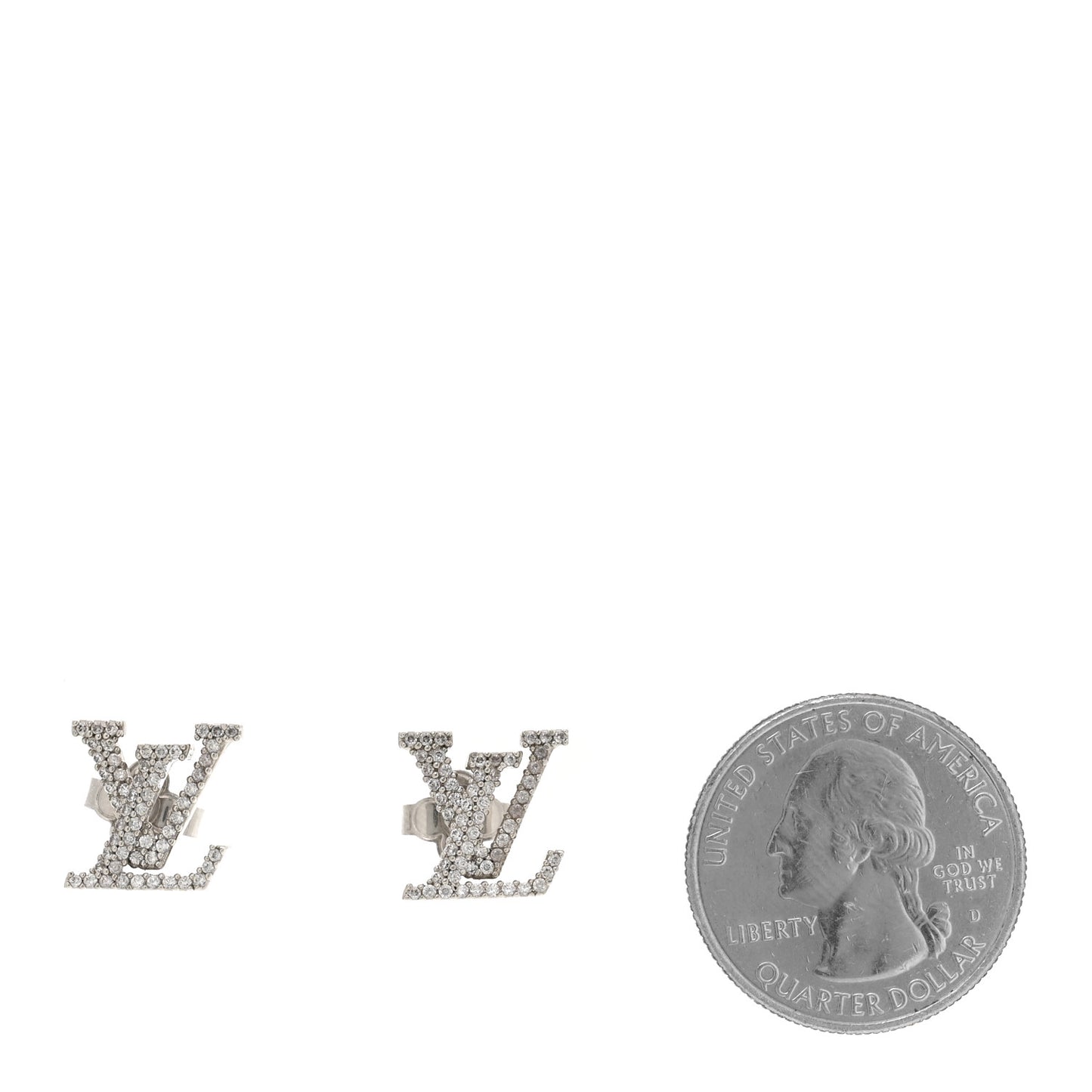 Crystal LV Iconic Earrings Silver