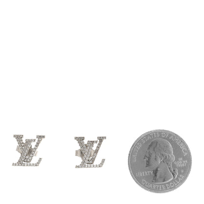 Louis Vuitton Crystal LV Iconic Earrings Silver 2 of 4