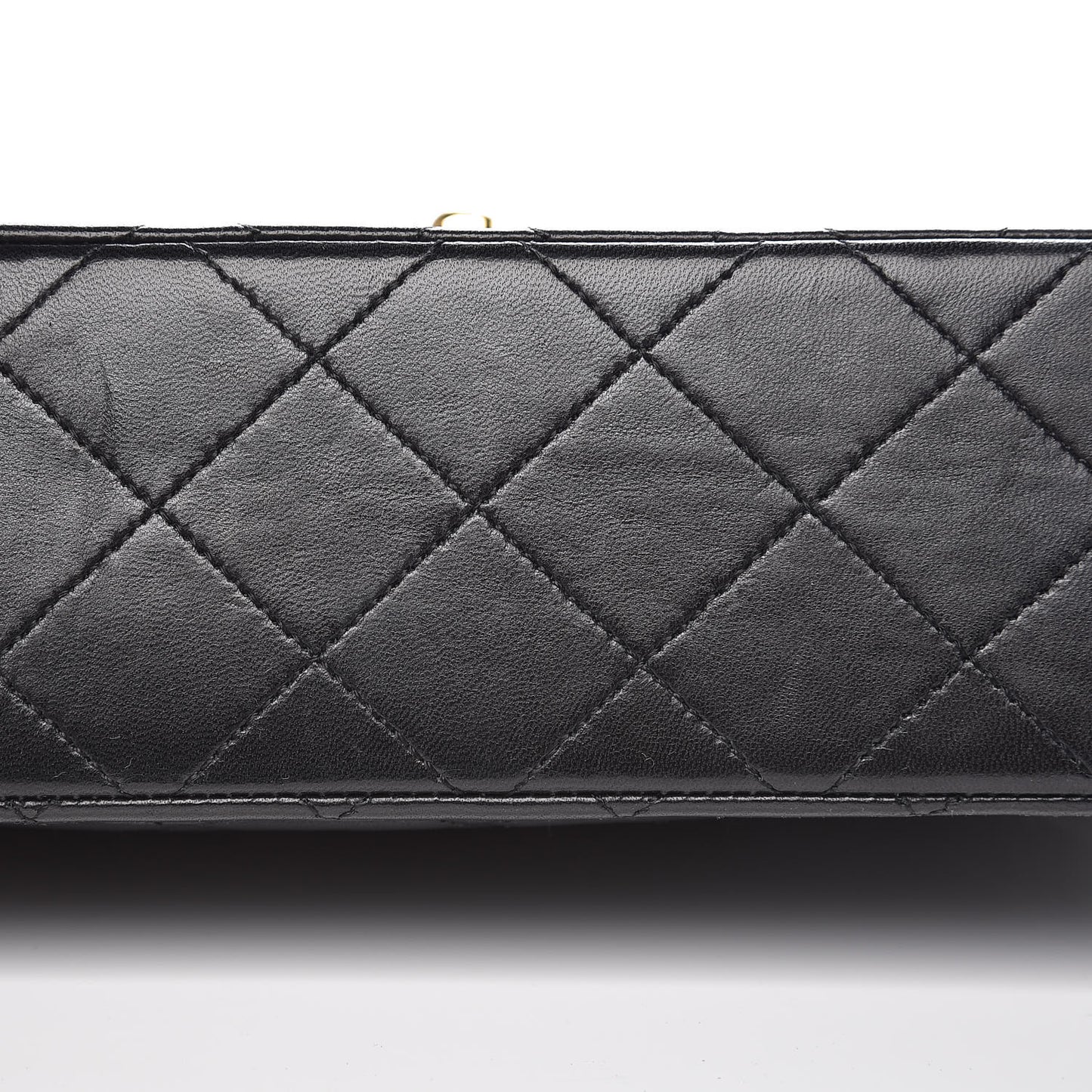 Lambskin Quilted Small Double Flap Black