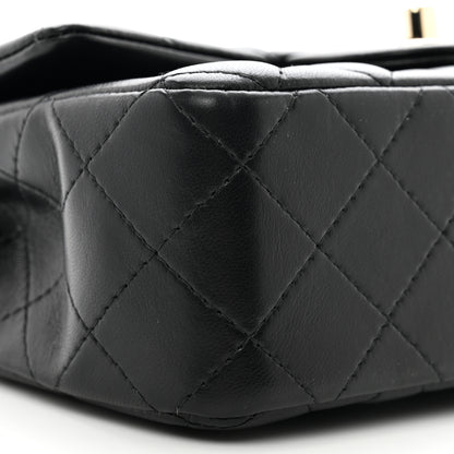 Chanel Lambskin Quilted Mini Rectangular Flap Black 9 of 10