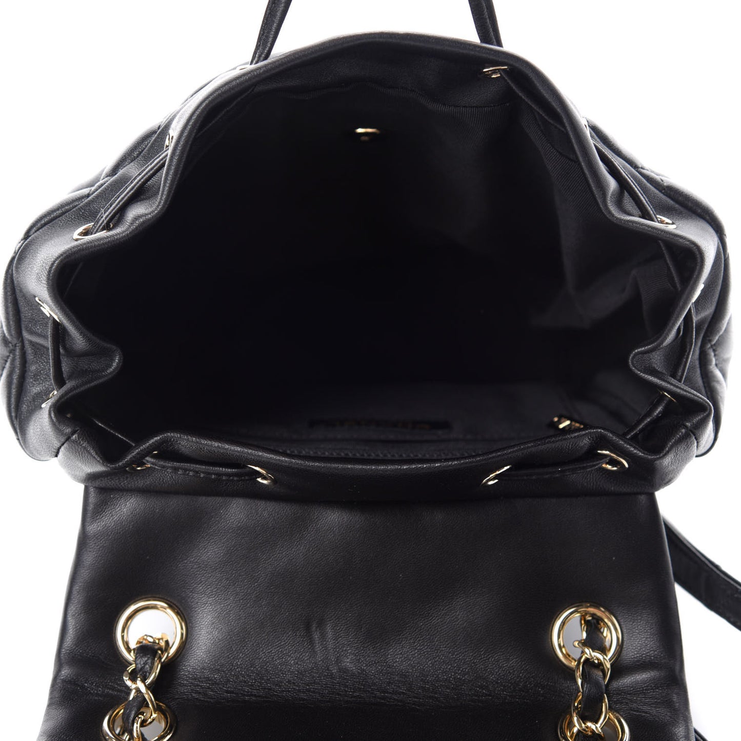 Lambskin Quilted Small Urban Spirit Backpack Black