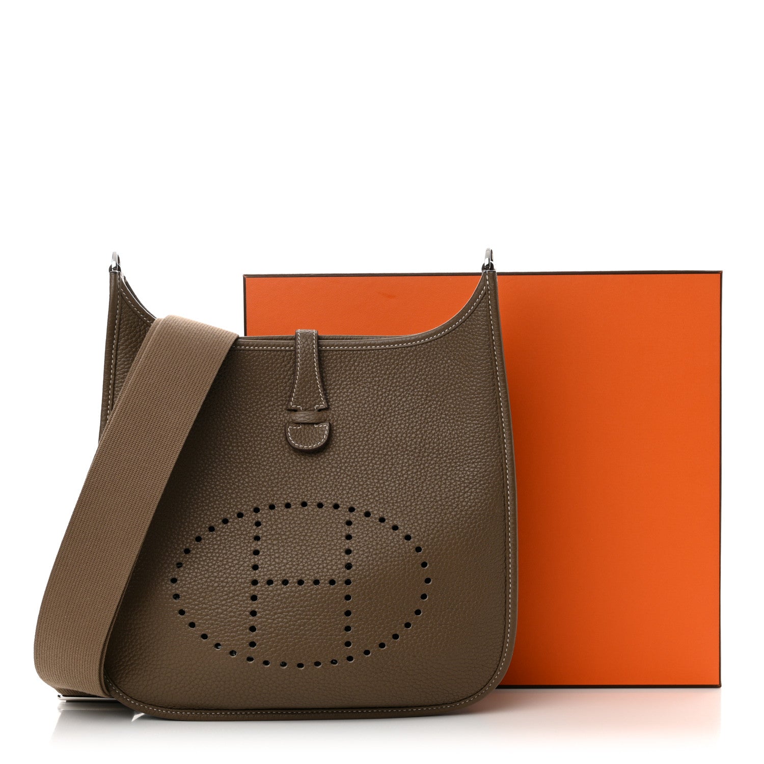 Hermes Taurillon Clemence Evelyne III PM Etoupe 12 of 12