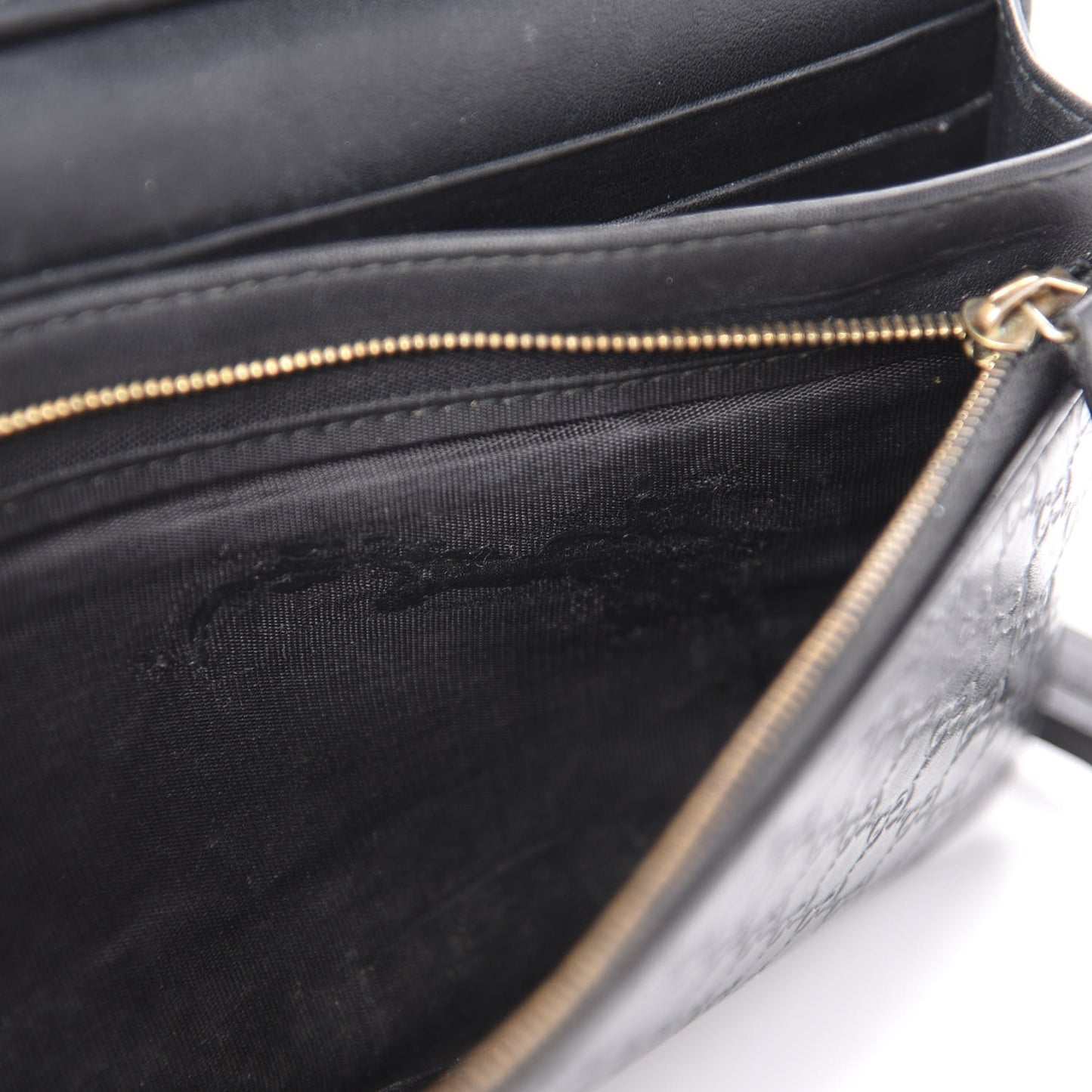 Microguccissima Crossbody Wallet Black