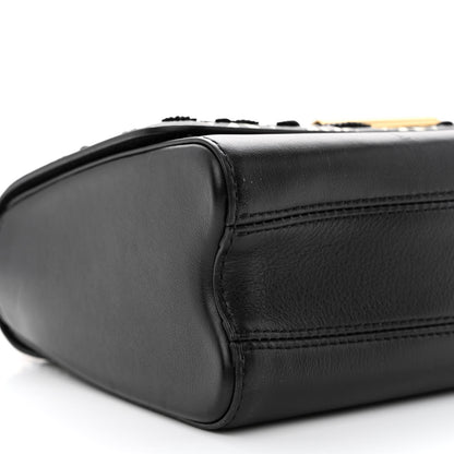 Louis Vuitton Calfskin Since 1854 Embroidered Twist MM Black 9 of 12