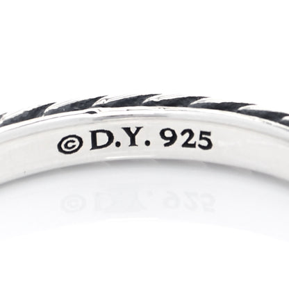 David Yurman Sterling Silver Cable Classics Band Ring 53 6.5 4 of 4