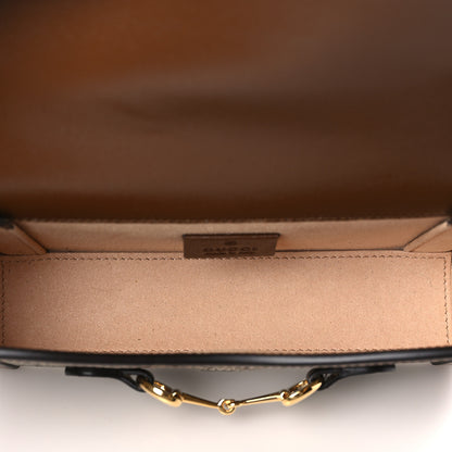 Gucci GG Supreme Monogram Mini Horsebit 1955 Shoulder Bag Beige Brown Sugar 5 of 9