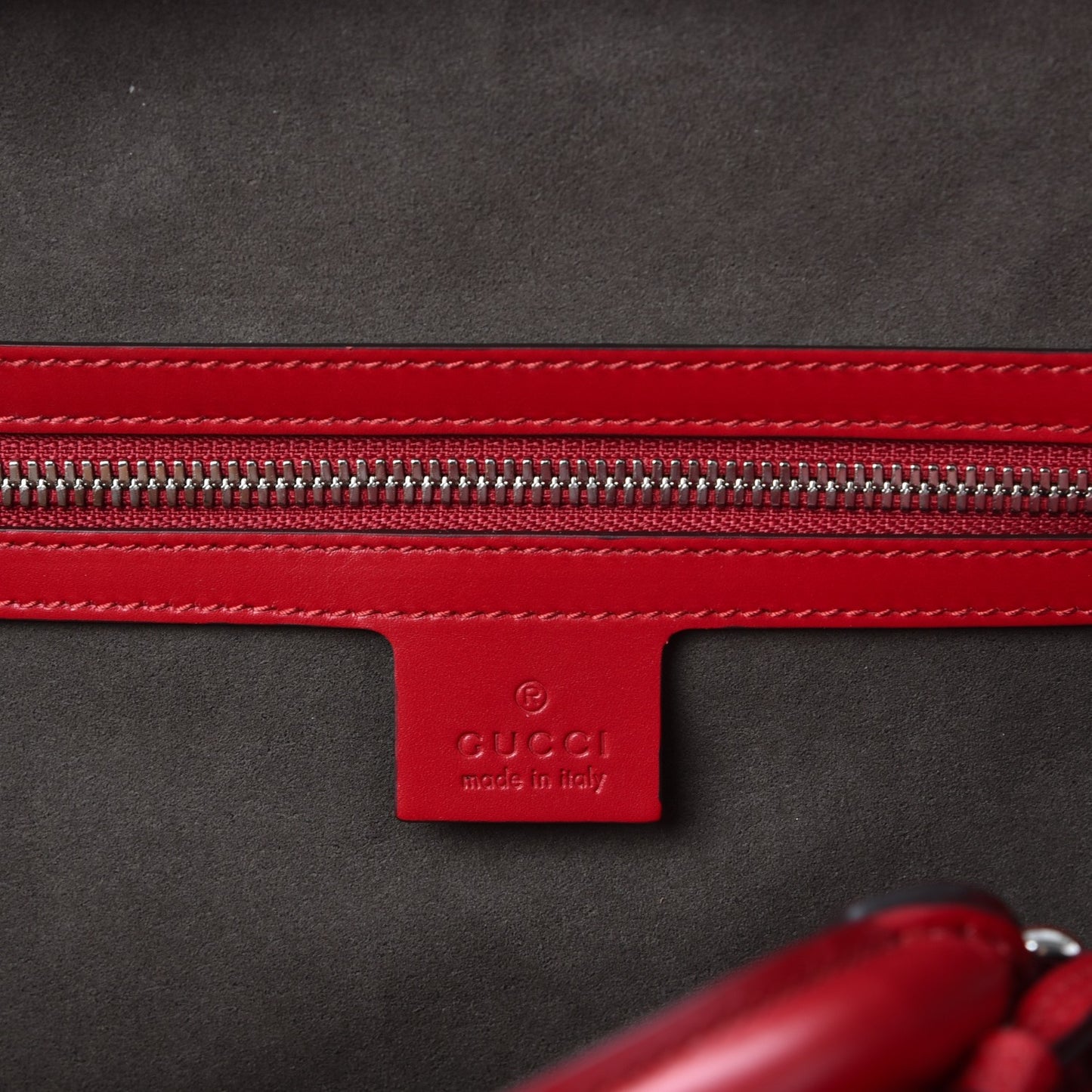 Guccissima Signature Large Duffle Hibiscus Red