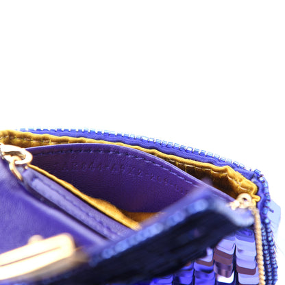 Fendi Sequin Paillettes Shiny Nappa Sex and the City Nano Baguette Charm Viola Purple Rain 9 of 11