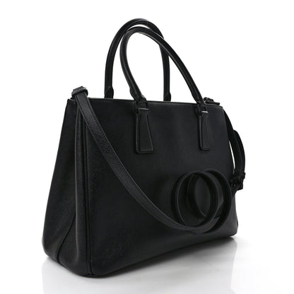 Prada Saffiano Lux Monochrome Large Galleria Double Zip Tote Black 3 of 8