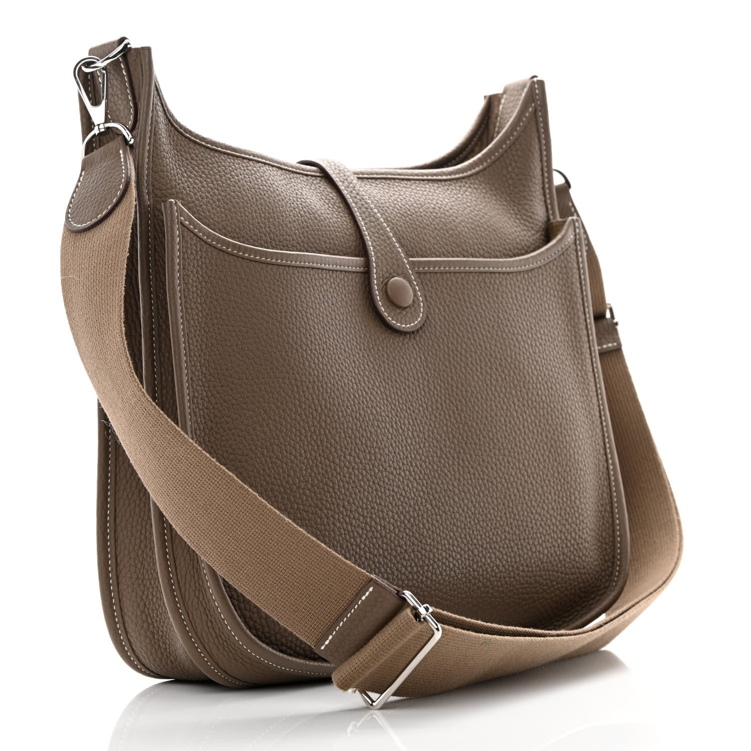 Hermes Taurillon Clemence Evelyne III PM Etoupe 2 of 13