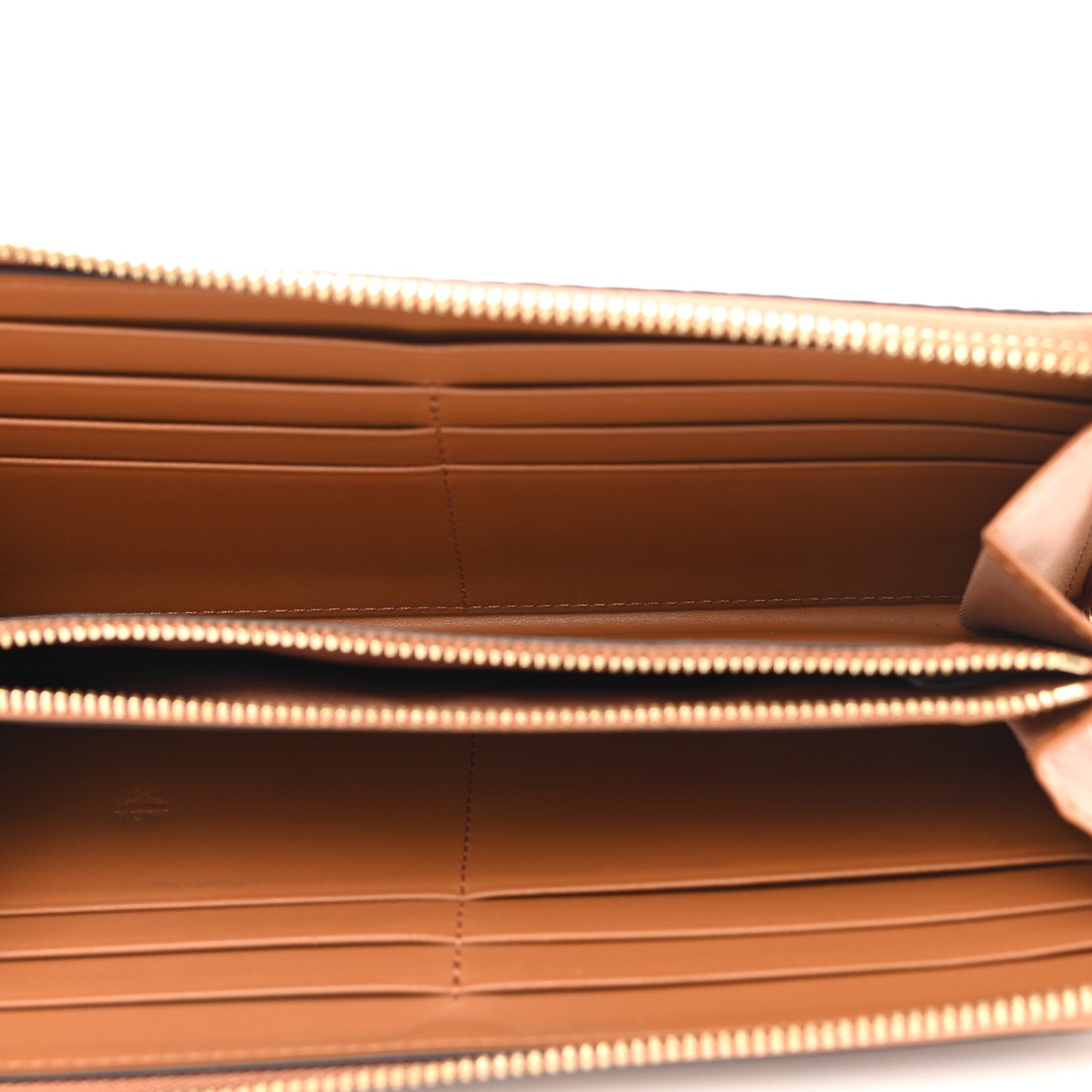 Visetos Large Zip Around Wallet Cognac