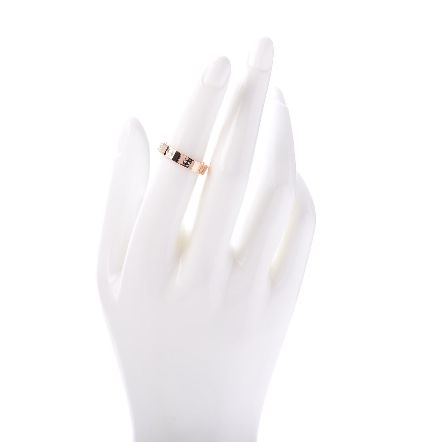 18K Pink Gold Diamond 3.5mm LOVE Wedding Band Ring 51 5.75