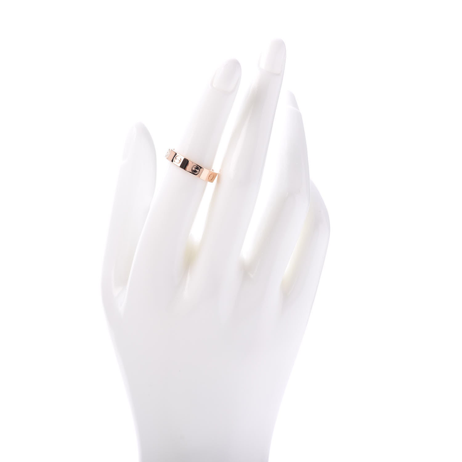 Cartier 18K Pink Gold Diamond 3.5mm LOVE Wedding Band Ring 51 5.75 2 of 5
