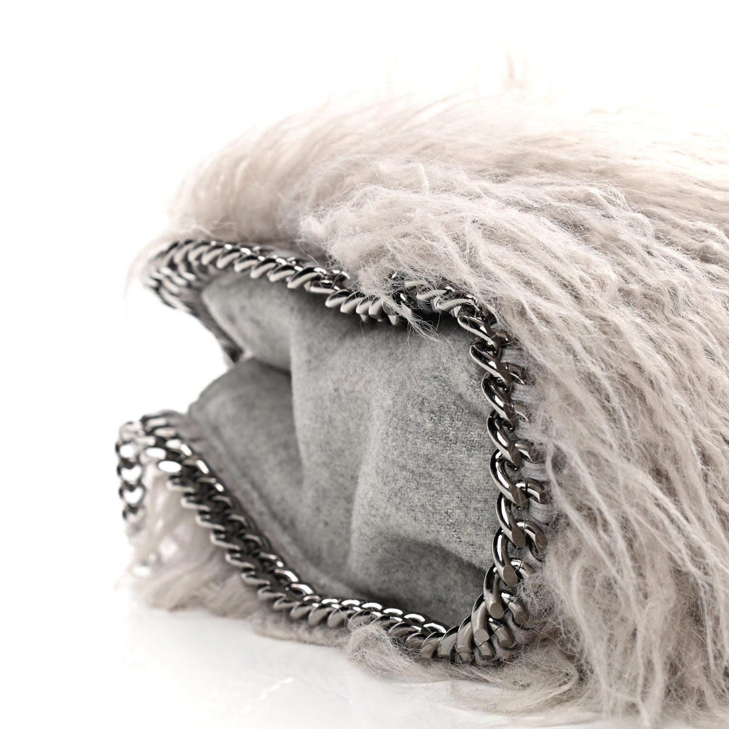 Eco Fur Mini Falabella Tote Grey