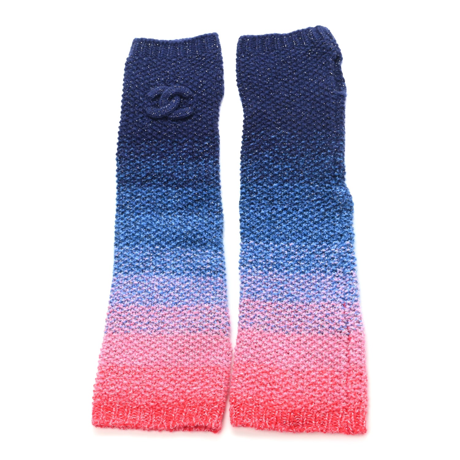 Chanel Wool CC Fingerless Gloves Multicolor 1 of 7