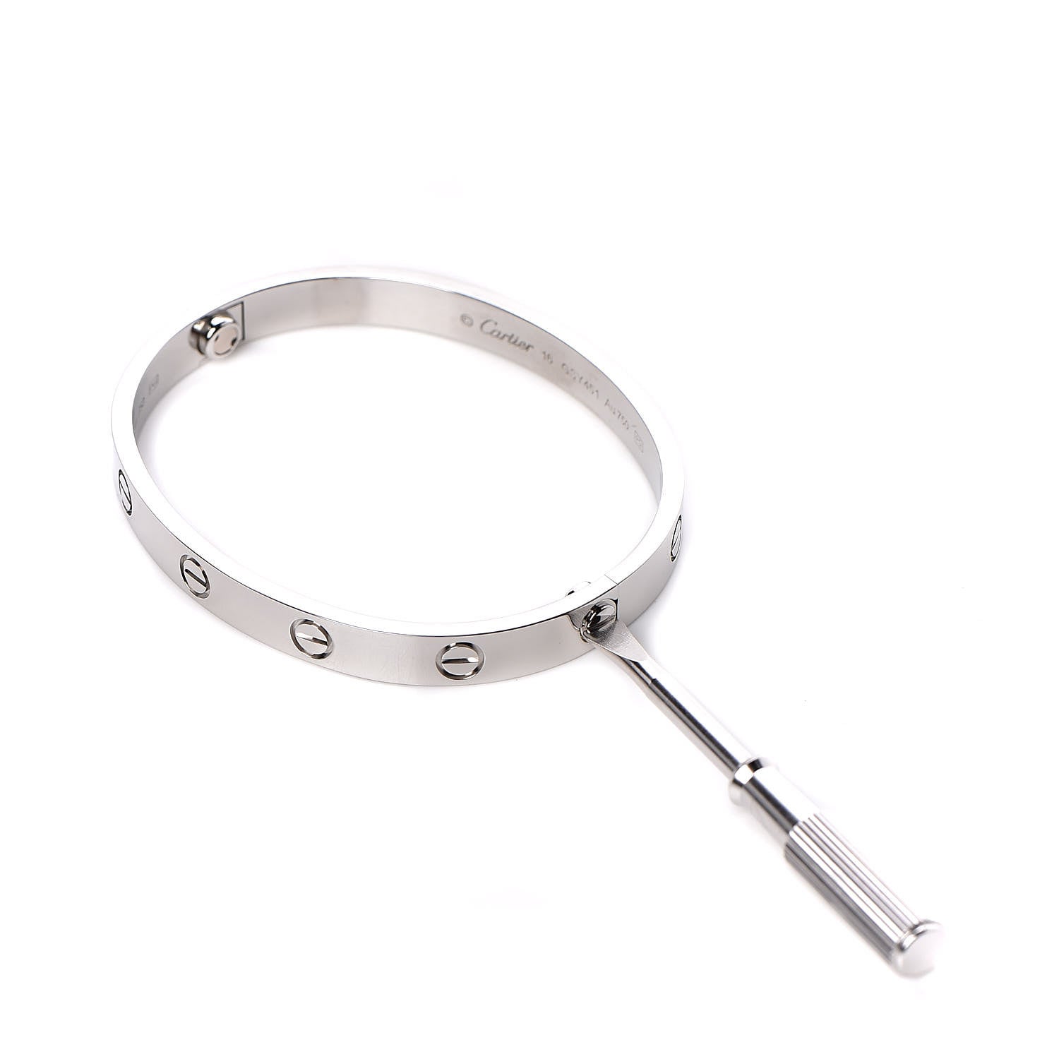 Cartier 18K White Gold LOVE Bracelet 16 4 of 7