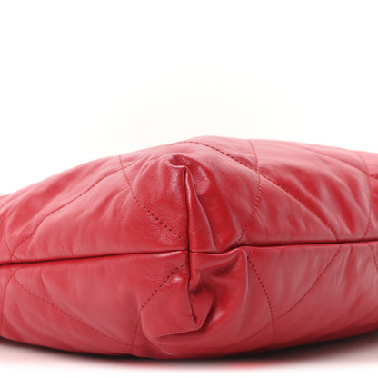 Chanel Shiny Calfskin Quilted Chanel 22 Red 10 of 11