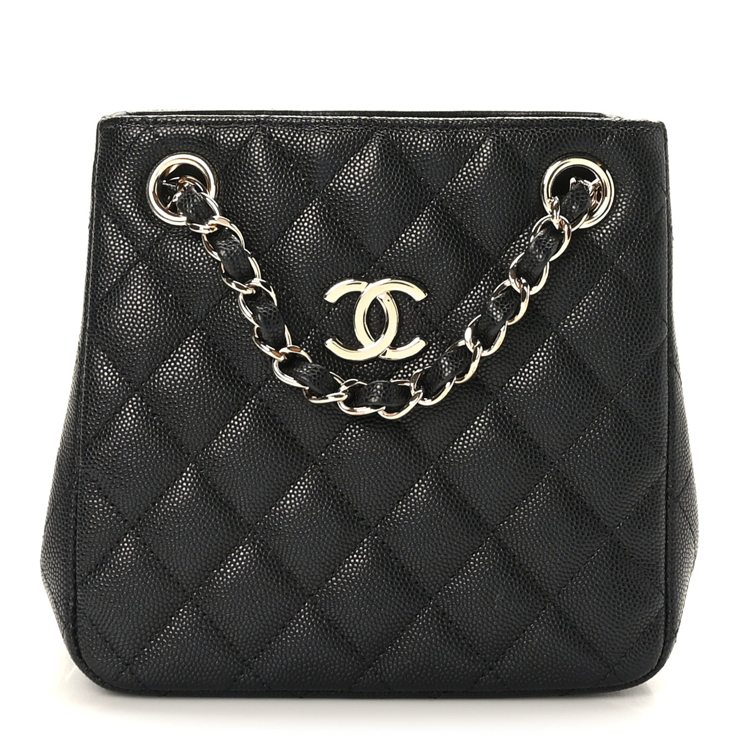 Chanel Caviar Quilted Mini Bucket Bag Black 1 of 12