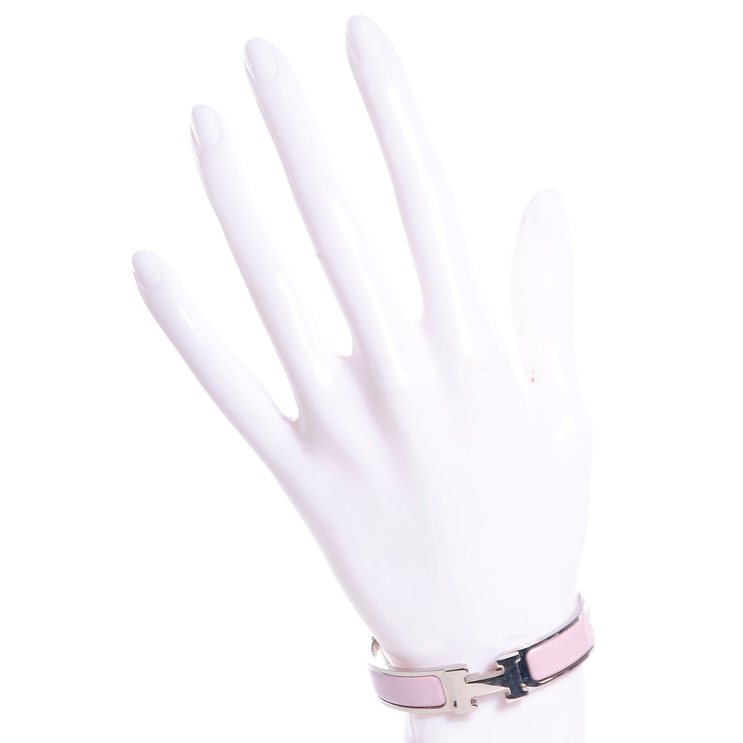 Enamel Narrow Clic Clac H Bracelet PM Rose Dragee